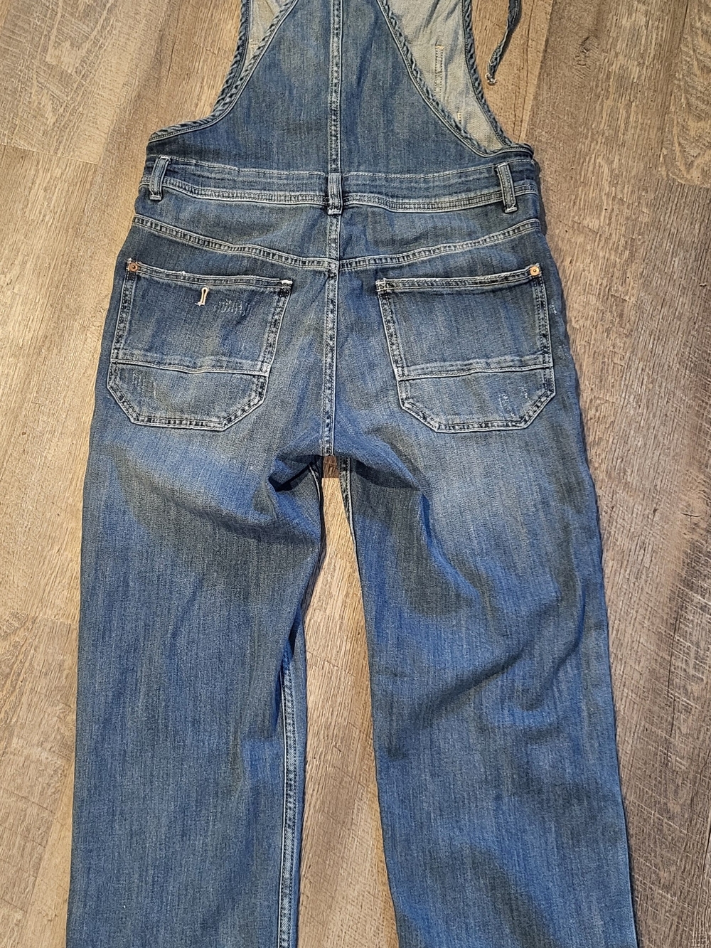 Pilcro By Anthropologie Relaxed Blue Denim Overalls - Picture 6 of 7